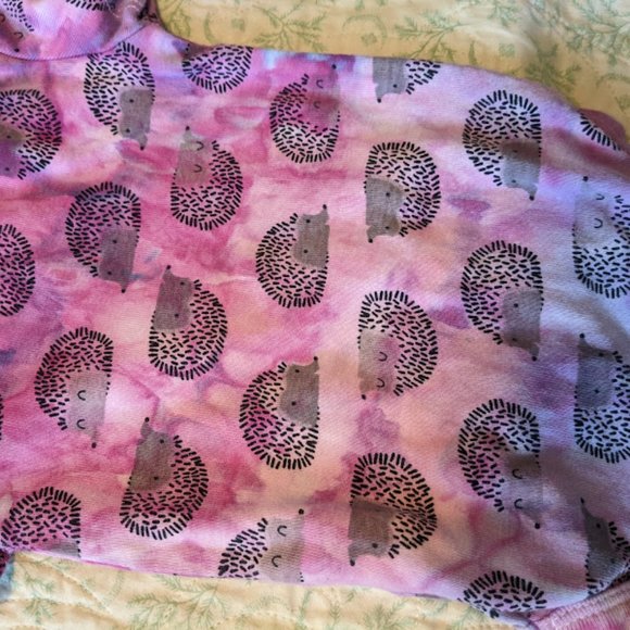 Cloud Island Hedgehog Pink and Purple Tied Onesie Size 0-3m - Picture 2 of 5